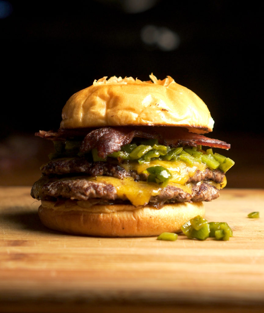 Squatters Green Chile Double Cheeseburger Recipe - CANARCHY